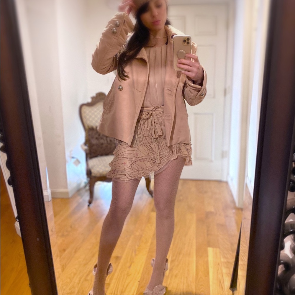 Vintage BCBG Maxazria blush pink wrap skirt